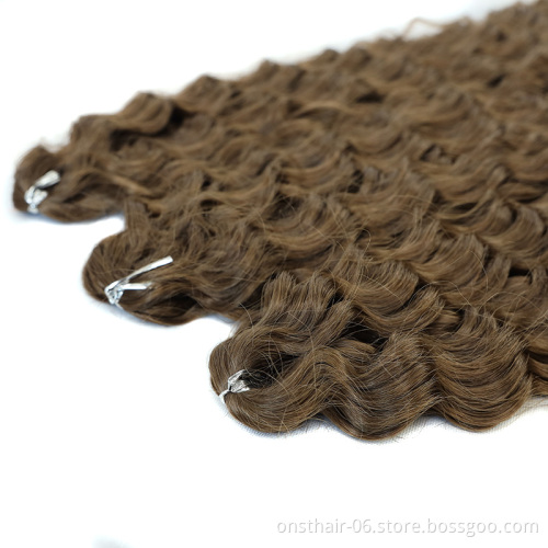Soft Long Water Wave Crochet Hair Synthetic Goddess Braiding Hair Natural Wavy Ombre Blonde Hair Extensions